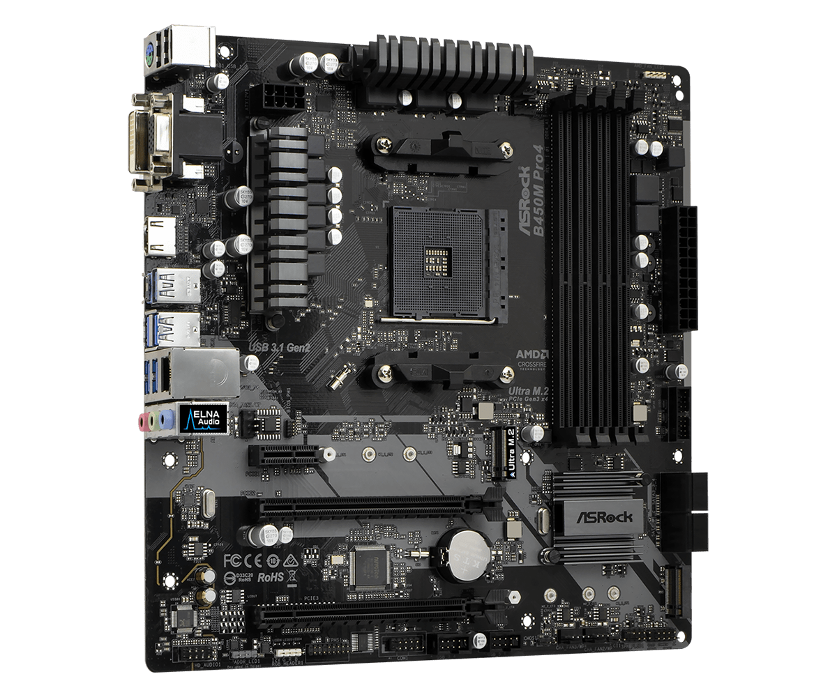 Asrock B450M PRO4, AM4, AMD B450, mATX, BOX